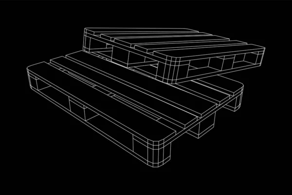 Palette de fret pour entrepôt — Image vectorielle