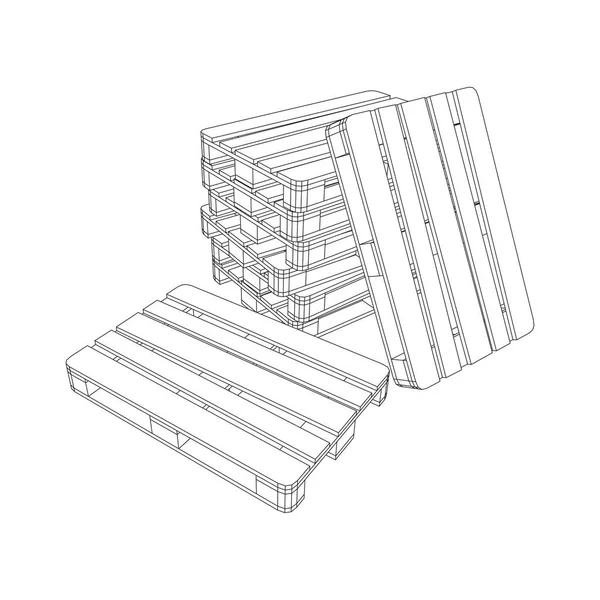 Cargo pallet for warehouse — Stock Vector