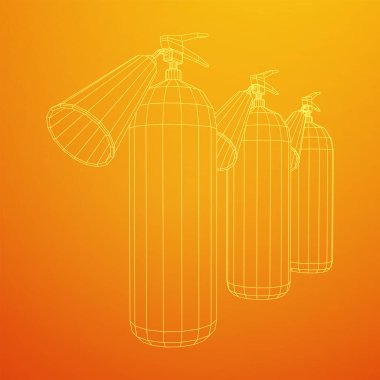 Yangın söndürücüsü. Vektör illüstrasyonu.