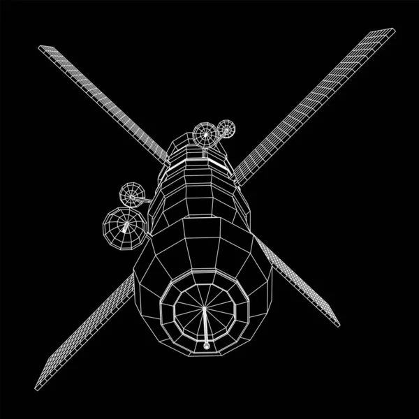 Estación espacial satélite de comunicaciones — Vector de stock