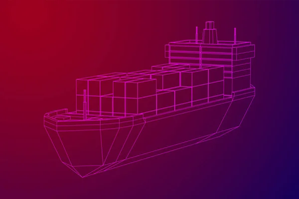 ばら積み貨物船の重量物船 — ストックベクタ