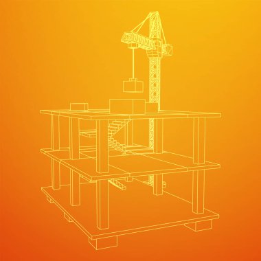 Vinç kablosu ile yapım aşamasında