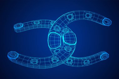 At nalı iyi şansı simgeler. Vektör illüstrasyonu