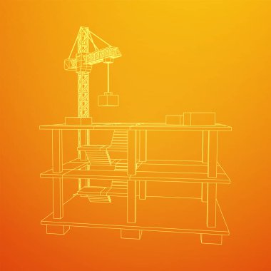 Vinç kablosu ile yapım aşamasında