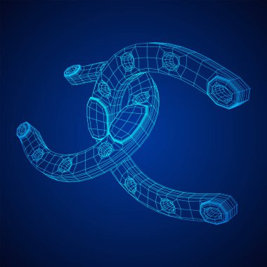 At nalı iyi şansı simgeler. Vektör illüstrasyonu