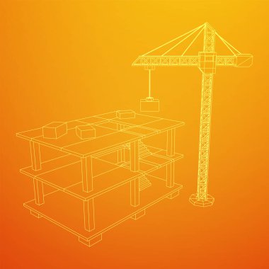 Vinç kablosu ile yapım aşamasında