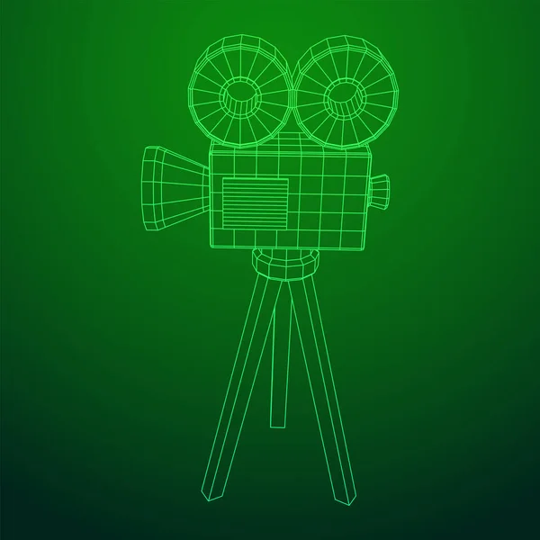 Проектор багатокутної камери. Час у кіно. Показати концепцію кінофестивалю . — стоковий вектор
