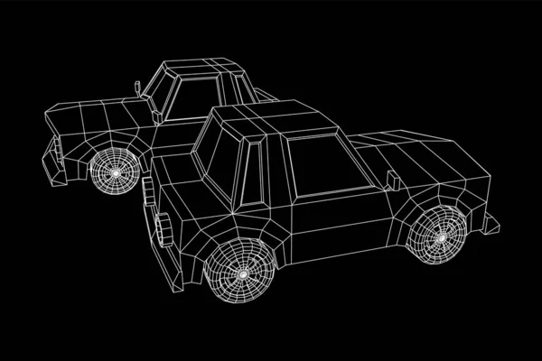 Vehículo Sedán Coche Transporte Personal Concepto Transporte Automóviles Ilustración Vectores — Vector de stock