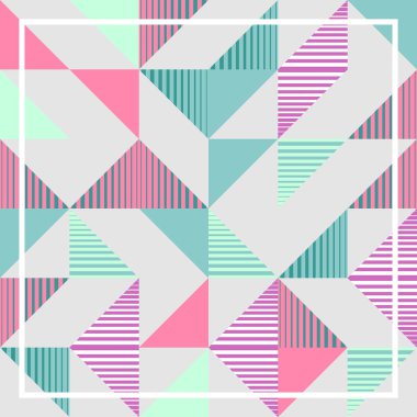 Üçgen soyut geometrik renkli punchy Model arka plan. Hijab, niqab ve moda trendy tekstil baskı için iyi.