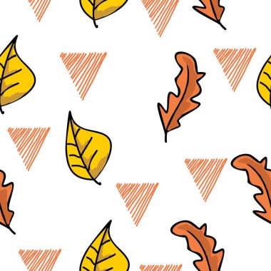 Sonbahar sezonu kesintisiz geometrik desenli çiçek