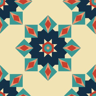 sorunsuz mandala desen geometrik vintage İslam geleneksel arka plan pastel renkler ile.