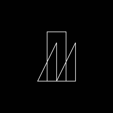 Mimar logo soyut şablonu. Eşsiz simge vektör çizim.