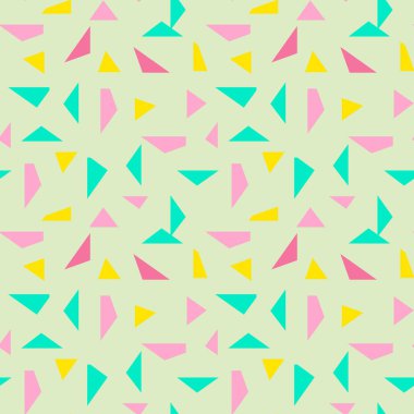 Sorunsuz üçgen desen arka plan ile geometrik doku memphis pastel trendy.