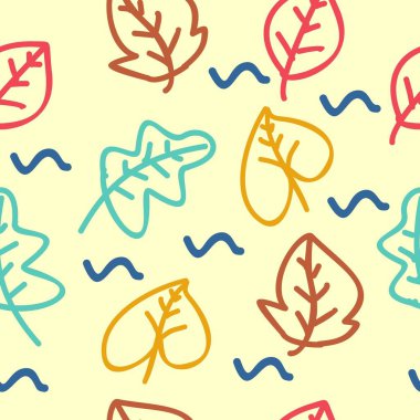 Sonbahar çiçek el çekilmiş seamless modeli