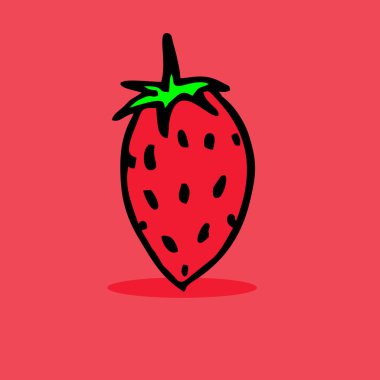 Çilek el çekilmiş tatlı meyve.