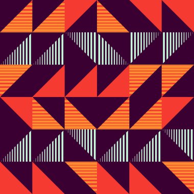 Vintage modern sonbahar sezonu stil vektör çizim eps 10 ile sorunsuz trendy üçgen renkli soyut desen arka plan.