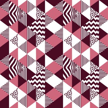 Kadınsı renkli geometrik seamless modeli