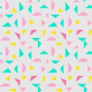 Sorunsuz üçgen desen arka plan ile geometrik doku memphis pastel trendy.