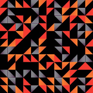 Vintage modern sonbahar sezonu stil vektör çizim eps 10 ile sorunsuz trendy üçgen renkli soyut desen arka plan.