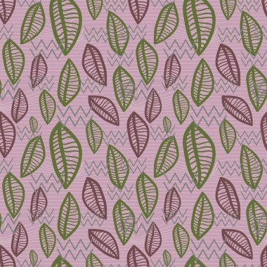 Dikişsiz sonbahar yaprak desen kadınsı renkler ile