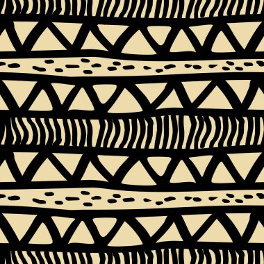 Kabile desen etnik sorunsuz elle çizilmiş vintage yılan deri zikzak çizim vektör çizim ile moda tekstil baskı ve sarma için hazır.