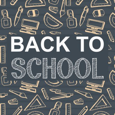 Geri Okul arka plan için çizilmiş doodle el ile.