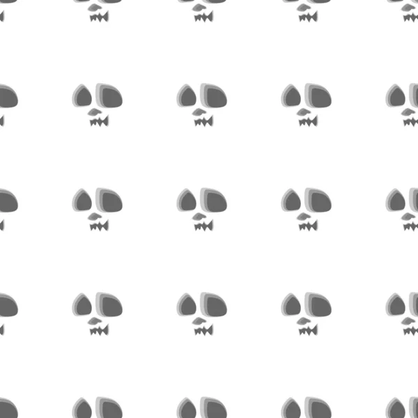 Φάντασμα Πρόσωπο Ανατριχιαστικό Στοιχειωμένος Απόκριες Μοτίβο Άσπρο Φόντο Εικονογράφηση Φορέα — Διανυσματικό Αρχείο