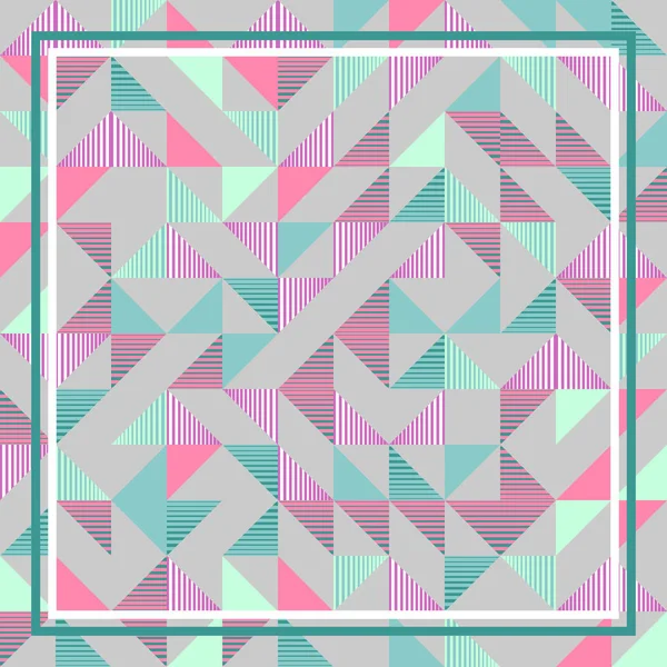 Triangle Abstract Geometric Colorful Pastel Pattern Background — Stock Vector