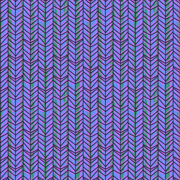 Chevron Sin Costuras Patrón Espiga Multicolor Abstracto Con Color Azul — Archivo Imágenes Vectoriales