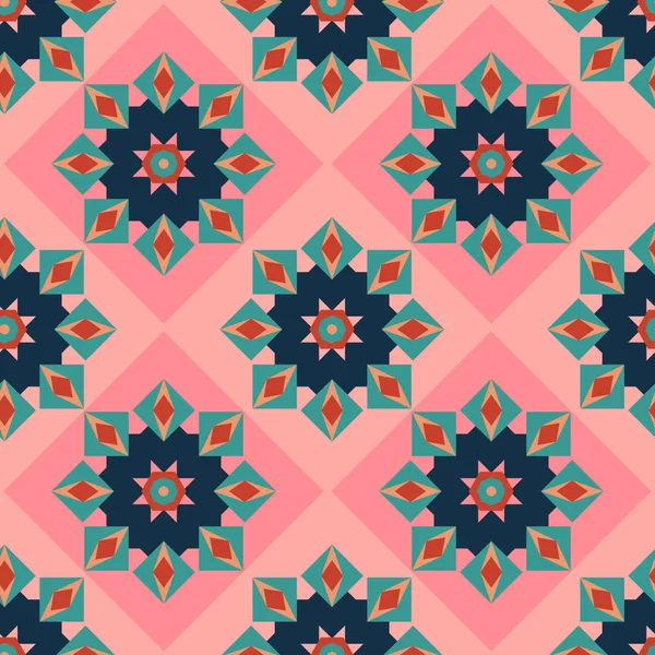 Naadloze Mandala Patroon Geometrische Vintage Islamitische Traditionele Achtergrond Met Pastel — Stockvector