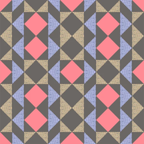 Naadloze Trendy Driehoek Memphis Abstracte Patroon Goed Design Voor Deken — Stockvector