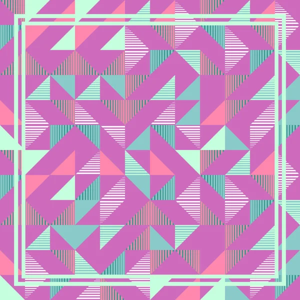 Punchy Pastel Triángulo Memphis Abstracto Patrón Geométrico Fondo — Vector de stock
