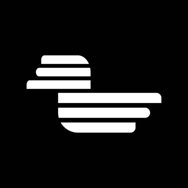 Шаблон Логотипа Птицы Утки Абстрактной Формы Выглядят Изолированными Черном Фоне — стоковый вектор