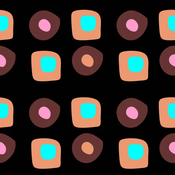Trendy Coloré Cercle Multicolore Motif Abstrait Sans Couture Pour Tissu — Image vectorielle