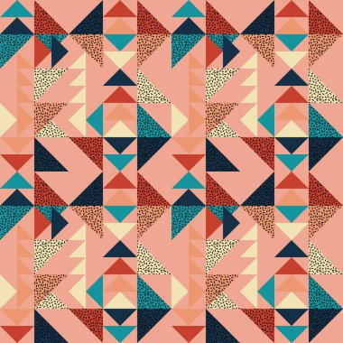 Eşarp Tesettür moda için geometrik doku ile sorunsuz üçgen desen arka plan.