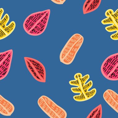 Elle çizilmiş çocukça stil sonbahar seamless modeli