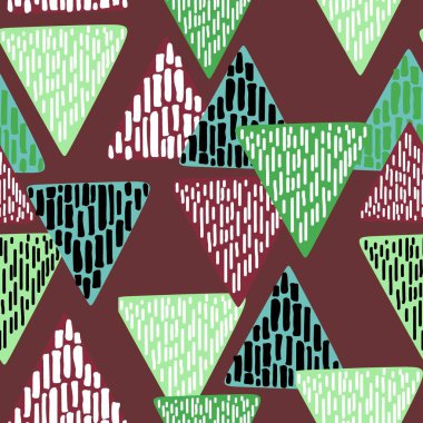 Hipster trendy üçgen soyut çizim desen