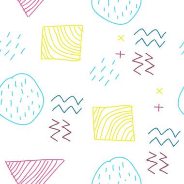 Memphis desen trendy Dikişsiz el çekilmiş.