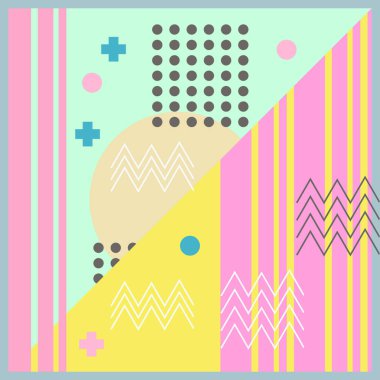 Hijab soyut memphis geometrik tarzı desen