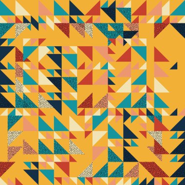 Sorunsuz üçgen desen arka plan ile geometrik doku memphis pastel trendy.