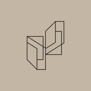 Mimar logo simge şablon yaratıcı çizgili