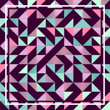 Üçgen soyut geometrik renkli punchy Model arka plan. Hijab, niqab ve moda trendy tekstil baskı için iyi.