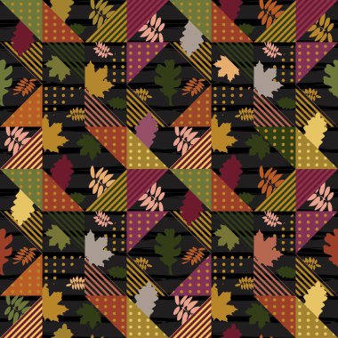 Vintage moda sonbahar yaprakları desen. Sonbahar sezonu Tekstil Ambalaj ve moda trendy için yazdırma.