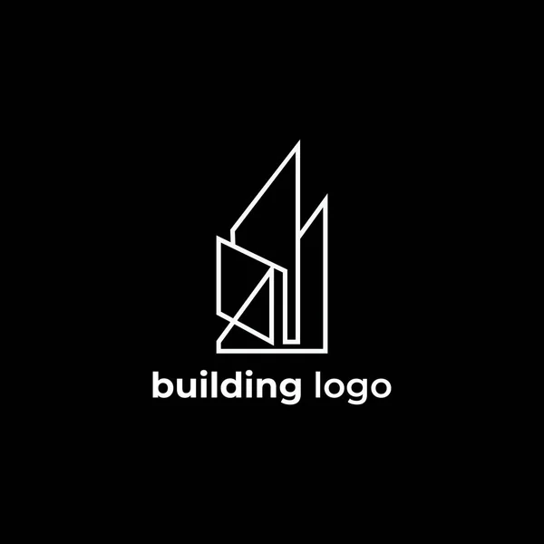 Logo Único Abstracto Para Logotipo Del Edificio — Vector de stock