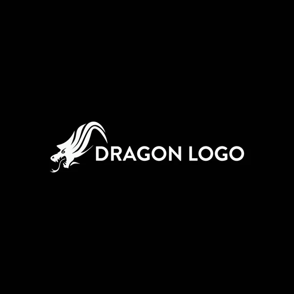 Dragón Cabeza Logo Único — Vector de stock