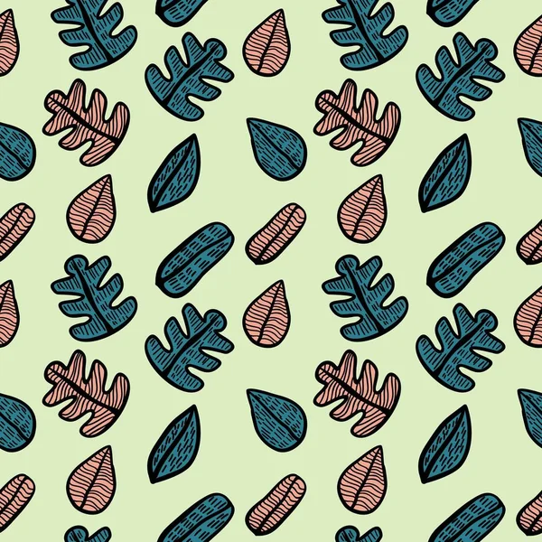 Μοναδική Φθινόπωρο Φύλλα Χέρι Κατάρτιση — Διανυσματικό Αρχείο