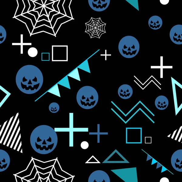 Patrón Creativo Halloween Sin Costuras Con Fantasma Divertido Para Bebé — Archivo Imágenes Vectoriales