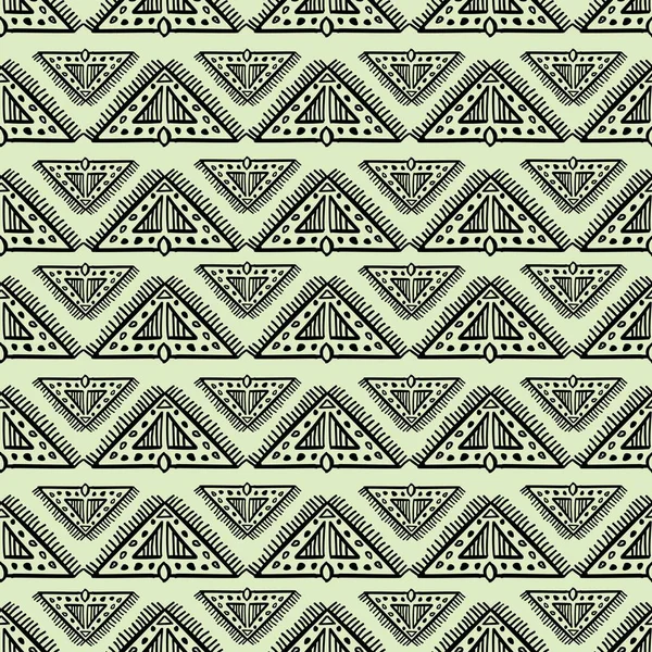 Tolles Aztekenmuster Mit Handgezeichneten Streifen Hintergrund Textildruck Und Kultureller Modevektor — Stockvektor