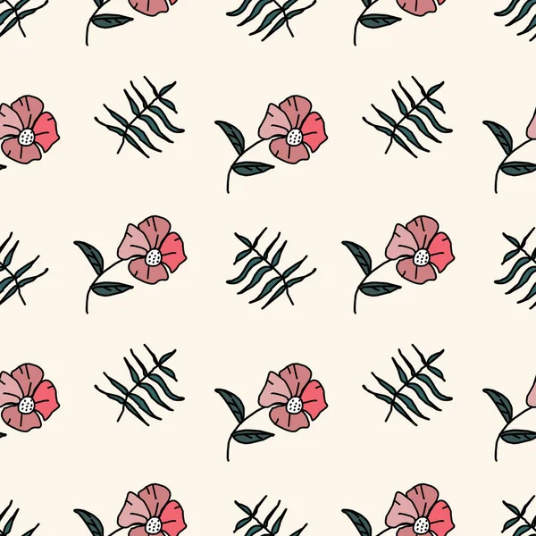 Fleurir Vintage Petites Fleurs Motif Sans Couture Bon Pour Bébé — Image vectorielle