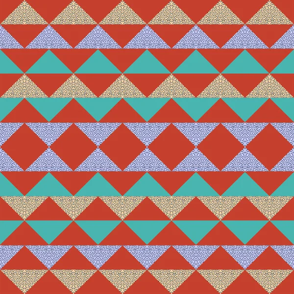 Nahtlose Trendige Dreieck Memphis Abstrakten Muster Gutes Design Für Schal — Stockvektor